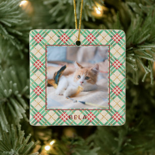 Adorno De Cerámica Navidades de nombres de Mascotas de vacaciones fes
