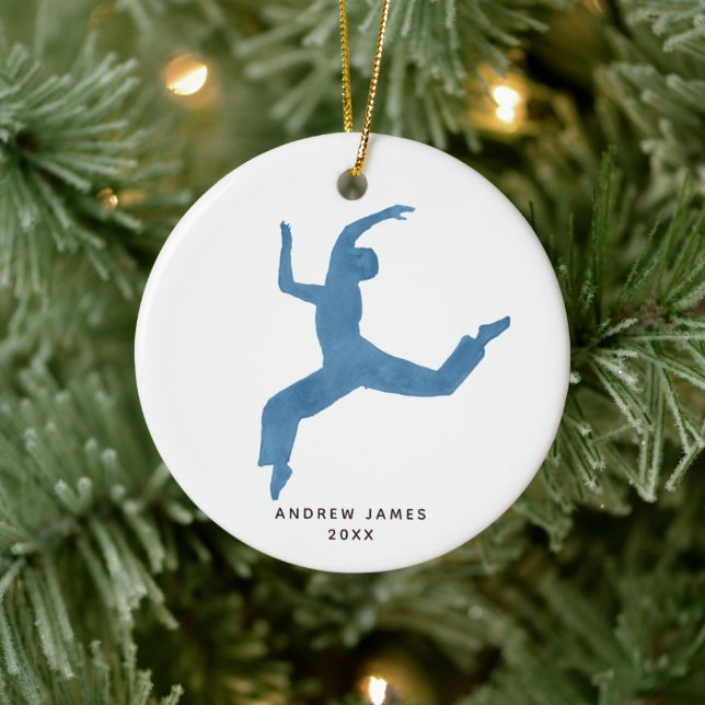 Adorno De Cerámica Navidades de nombres personalizados de bailarín de (Árbol)