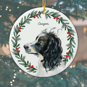 Adorno De Cerámica Navidades de nombres personalizados de inglés Spri