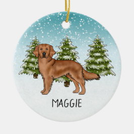 Adorno De Cerámica Navidades de nombres personalizados de perro de re
