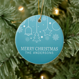 Adorno De Cerámica Navidades de nombres personalizados personalizados
