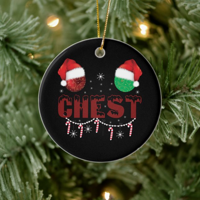 Adorno De Cerámica Navidades de nueces de pecho que coinciden con Nav (Árbol)