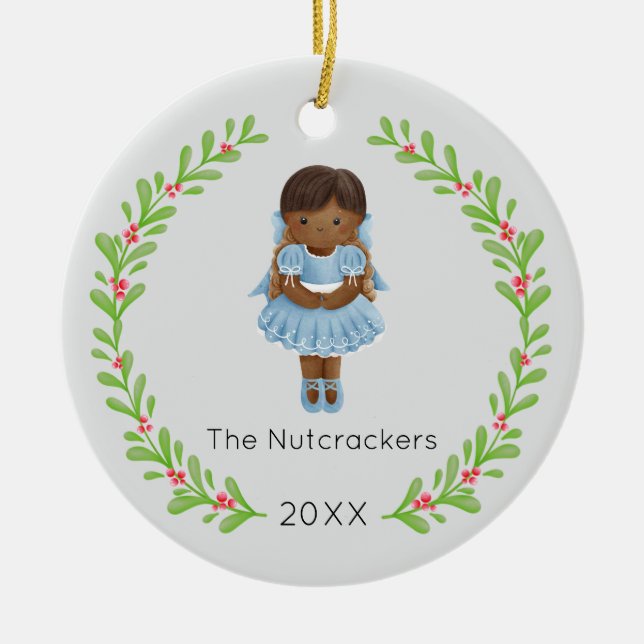 Adorno De Cerámica Navidades de Nutcracker Clara (Frente)