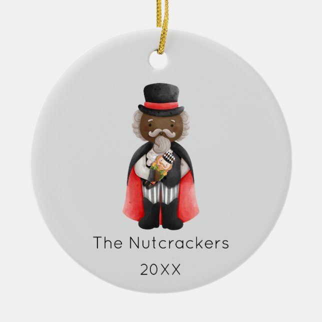 Adorno De Cerámica Navidades de Nutcracker Drosselmeyer (Frente)