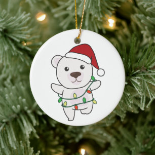 Adorno De Cerámica Navidades De Oso Polar Animales De Invierno Osos P