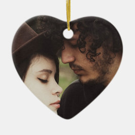 Adorno De Cerámica Navidades de pareja foto Keepsake