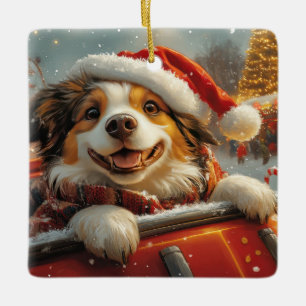 Adorno De Cerámica Navidades de Pascua de Pastores de Perro Anatolia