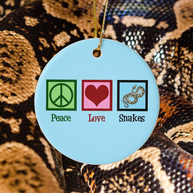 Adorno De Cerámica Navidades de Peace Love Snakes (Subido por el creador)