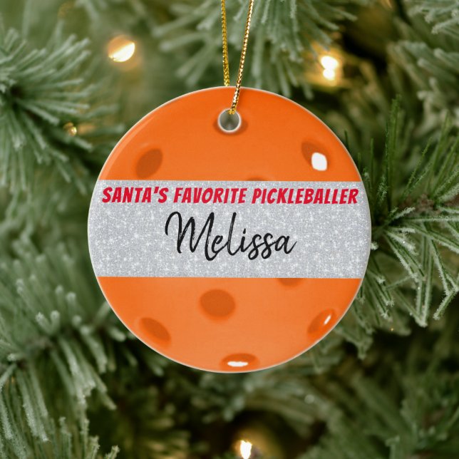 Adorno De Cerámica Navidades de pelota Naranja Ball Santa (Árbol)