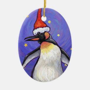Adorno De Cerámica Navidades de Penguin
