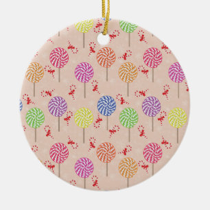 Adorno De Cerámica Navidades de Peppermint Candy Mints, latas de dulc