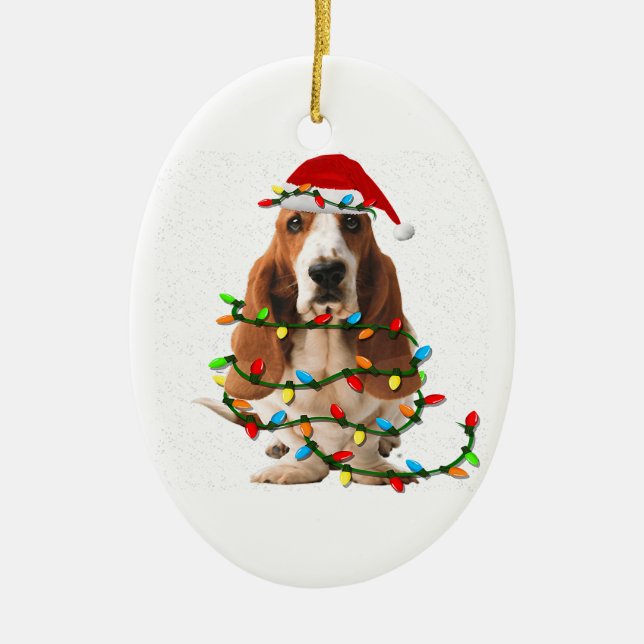 Adorno De Cerámica navidades de perritos de perritos divertidos perri (Frente)
