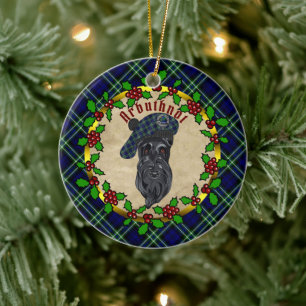 Adorno De Cerámica Navidades de perro de Arbuthnot Scottie Ornament c