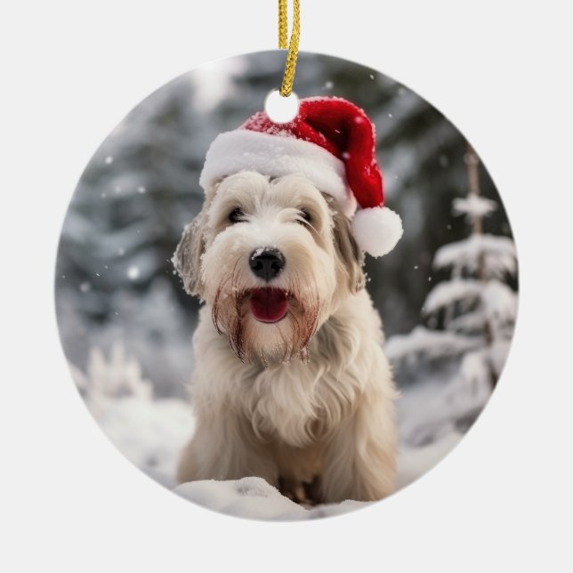 Adorno De Cerámica Navidades de Perro de Sealyham Terrier Keepsake (Frente)