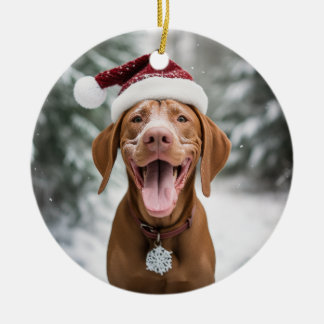 Adorno De Cerámica Navidades de perro de Vizsla Keepsake