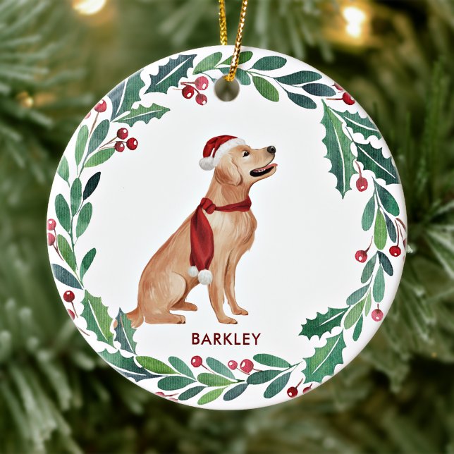Adorno De Cerámica Navidades de perro Personalizado Mascota Holiday G (Subido por el creador)