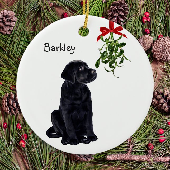 Adorno De Cerámica Navidades de perros Mascotas Mistletoe de Black La (Subido por el creador)