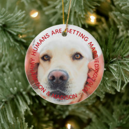 Adorno De Cerámica Navidades de perros Personalizados de invitación d