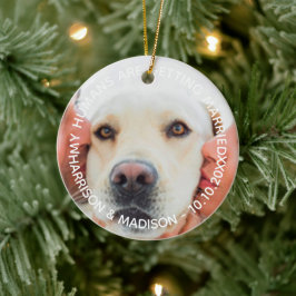 Adorno De Cerámica Navidades de perros Personalizados de invitación d