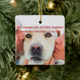 Adorno De Cerámica Navidades de perros Personalizados de invitación d