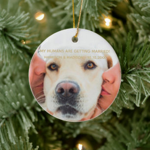 Adorno De Cerámica Navidades de perros Personalizados de invitación d
