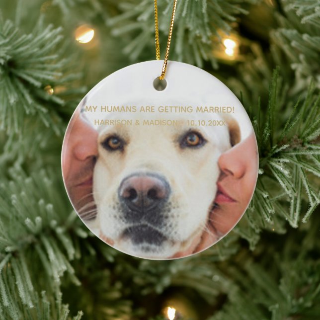 Adorno De Cerámica Navidades de perros Personalizados de invitación d (Árbol)