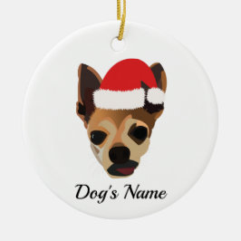 Adorno De Cerámica Navidades de personalizable Chihuahua
