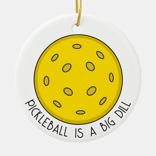 Adorno De Cerámica Navidades de Pickleball Pun (Frente)