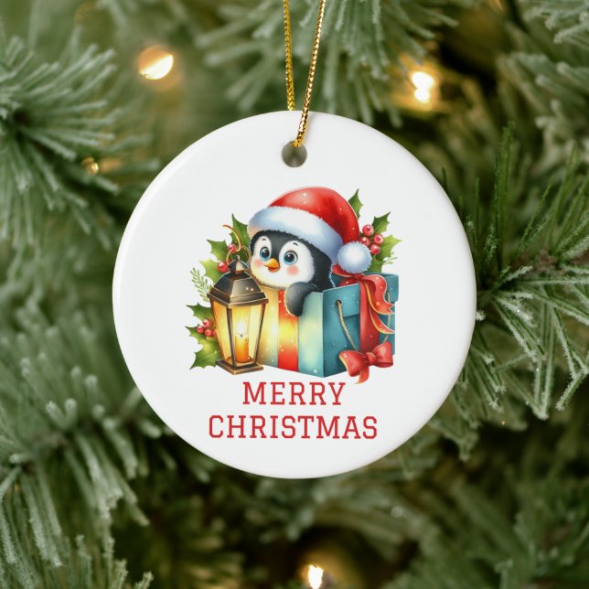 Adorno De Cerámica Navidades de Pingüino Infantil (Árbol)