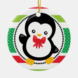 Adorno De Cerámica Navidades de pingüino rechazan vacaciones personal