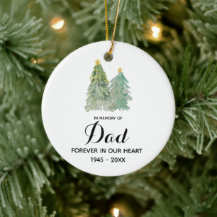 Adorno De Cerámica Navidades de pinos en memoria de papá