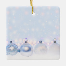 Adorno De Cerámica Navidades de plata festividad golpean la nieve