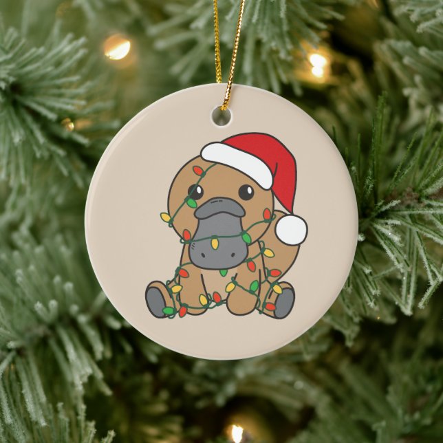 Adorno De Cerámica Navidades de Platypus Animales de Invierno Holiday (Árbol)