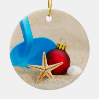 Adorno De Cerámica Navidades de playa