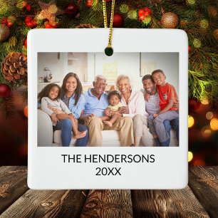 Adorno De Cerámica Navidades de portatito de fotografía personalizado