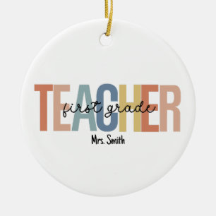 Adorno De Cerámica Navidades de primer grado personalizados