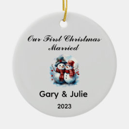 Adorno De Cerámica Navidades de primera clase personalizados casados