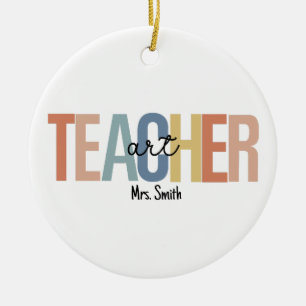 Adorno De Cerámica Navidades de profesores de arte personalizados