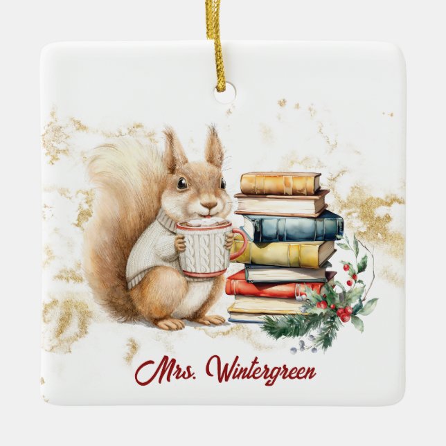 Adorno De Cerámica Navidades de profesores personalizados (Anverso)