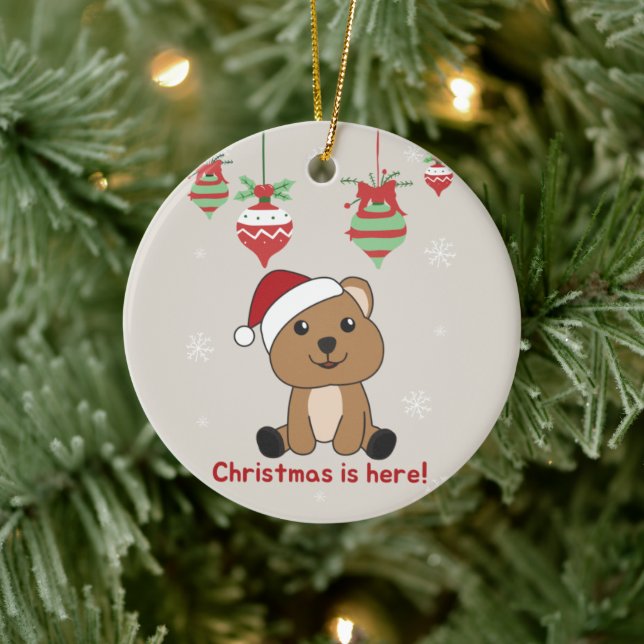 Adorno De Cerámica Navidades de Quokka Nieven animales de invierno en (Árbol)