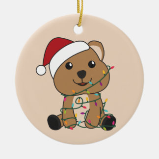 Adorno De Cerámica Navidades de Quokka Nieven animales de invierno Qu