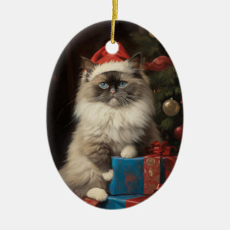 Adorno De Cerámica Navidades de Ragdoll
