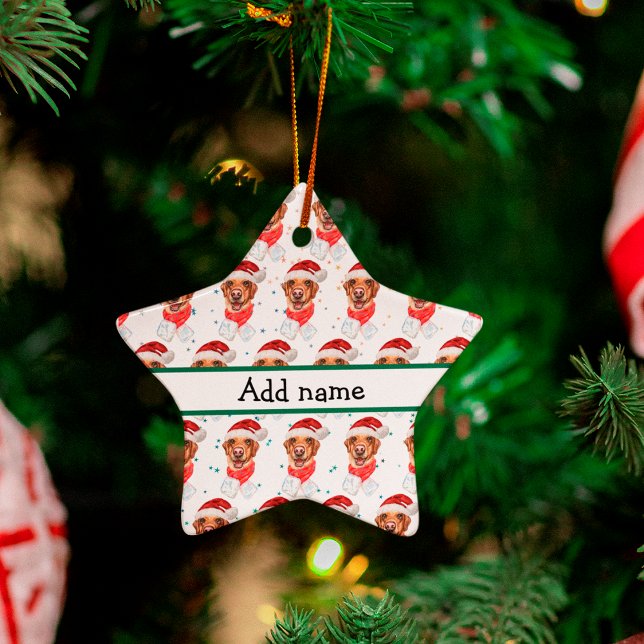 Adorno De Cerámica Navidades de raza de perro de Labrador (Subido por el creador)