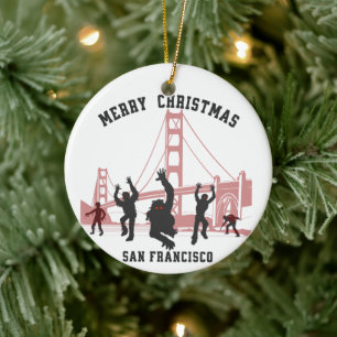 Adorno De Cerámica Navidades de recuerdos de Feliz Navidad San Franci