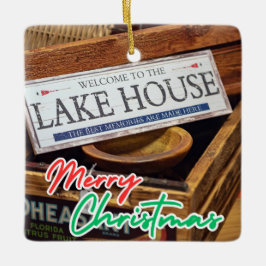 Adorno De Cerámica Navidades de Recuerdos Lake House