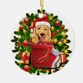 Adorno De Cerámica navidades de recuperador de reservas de oro labrad