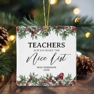 Adorno De Cerámica Navidades de regalo de profesor a sueldo