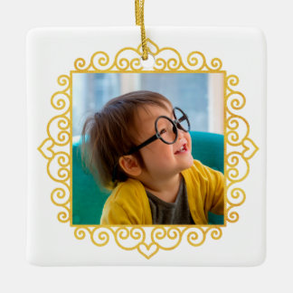 Adorno De Cerámica Navidades de regalo personalizados con foto de mar