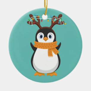 Adorno De Cerámica Navidades de reno pingüino Santa Holiday Pajama