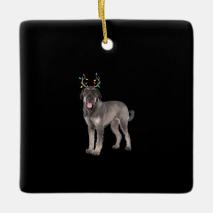Adorno De Cerámica navidades de renos de schnauzer gigantes sudor de